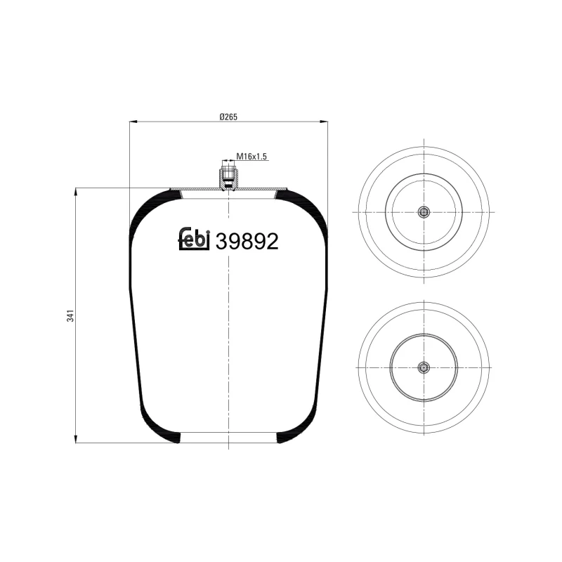 Image of FEBI BILSTEIN 39892 Boot, air suspension Boot,air suspension (324)
