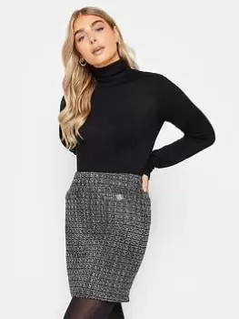 Image of M&Co Black And White Boucle Skirt, Black, Size 20, Women