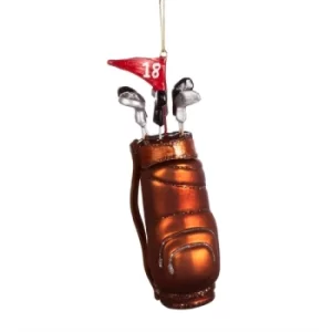 image of Golf Clubs Shaped Bauble