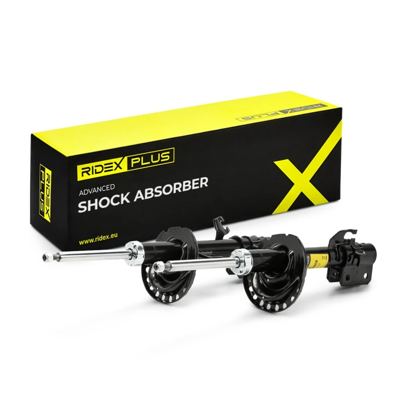 Image of RIDEX PLUS 854S2313P Shock absorber Front Axle Left, Gas Pressure, Suspension Strut, Top pin Shock Absorber (854)