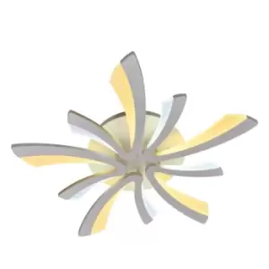 Image of Florance Integrated LED Semi Flush Light White 72cm