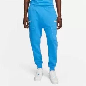 Image of Nike Sportswear Standard Issue Fleece Cargo Trousers - Blue