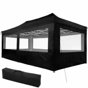 image of Tectake Gazebo Collapsible 3X6 M With 4 Sides - Viola Black