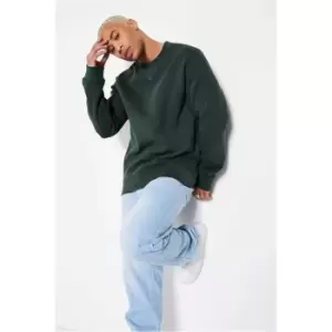 Image of I Saw It First Forest Green Crew Neck Sweatshirt - Green