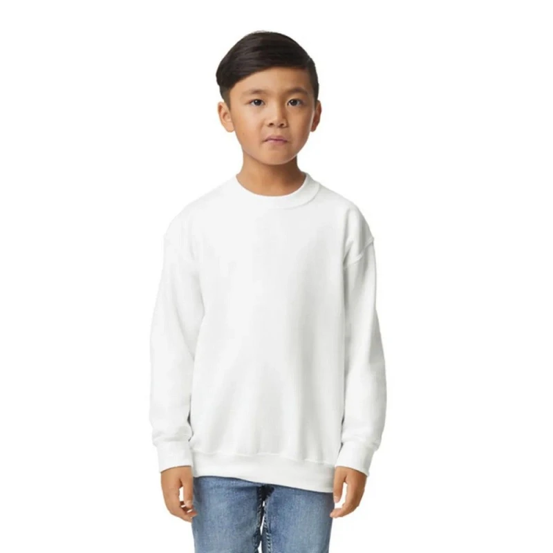 Image of Gildan GD56B boys's Children's sweatshirt in White