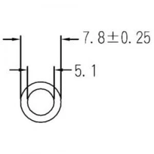 image of LED socket Polyamide 6.6 Suitable for LED 5mm Snap in fixing KS