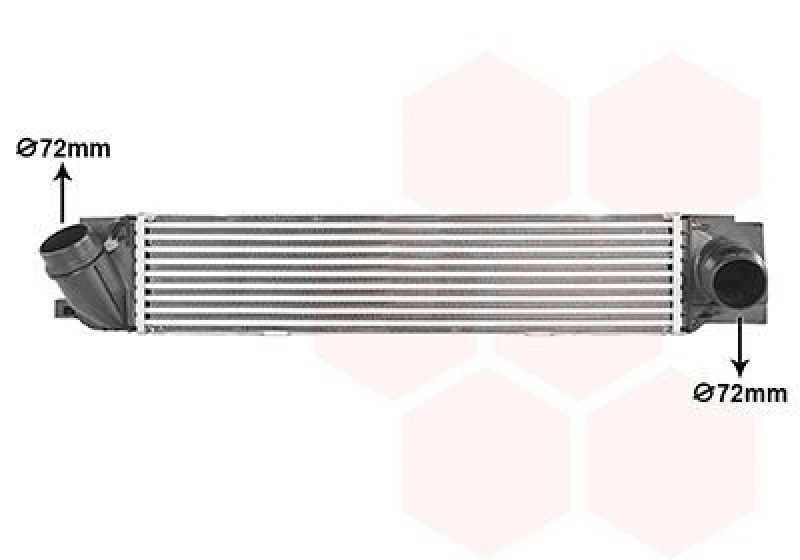 Image of VAN WEZEL Intercooler VAN WEZEL 06014732
