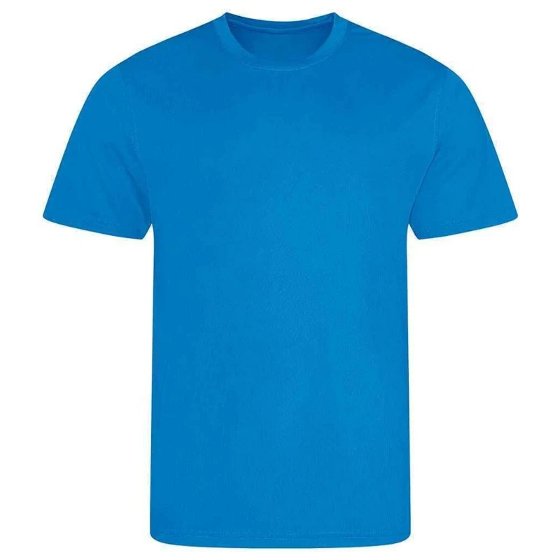 Image of AWDis Cool Mens Plain Blue T-Shirt Size: Small Blue Male S