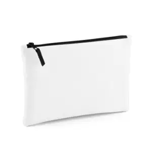 Image of Bagbase Grab Zip Pocket Pouch Bag (One Size) (White/Black)