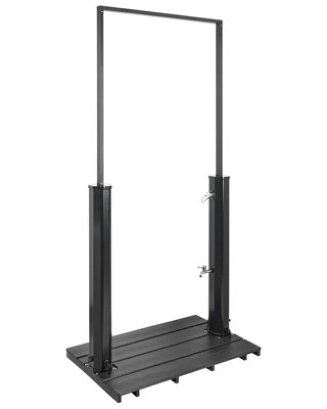 Image of Beliani Freestanding Outdoor Solar Shower Maracaibo Black
