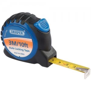 Image of Draper 3m / 10ft Soft Grip Auto Lock Measuring Tape
