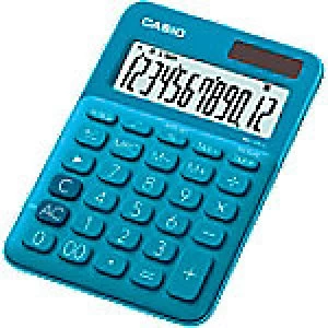 Image of Casio Desktop Calculator MS-20UC-BU 12 Digit Display Blue