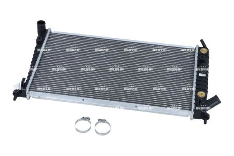 Image of NRF 58349 Engine radiator EASY FIT Brazed cooling fins, Aluminium, with mounting parts Aluminium Radiator,engine cooling (470)