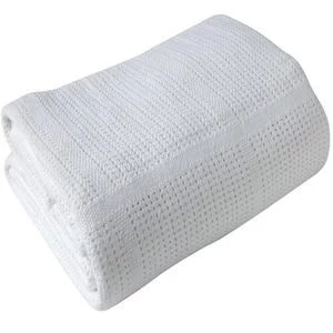 Image of Clair de Lune Cellular Cot Bed Blanket - White