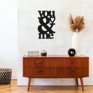 Image of You & Me Black Decorative Metal Wall Accessory