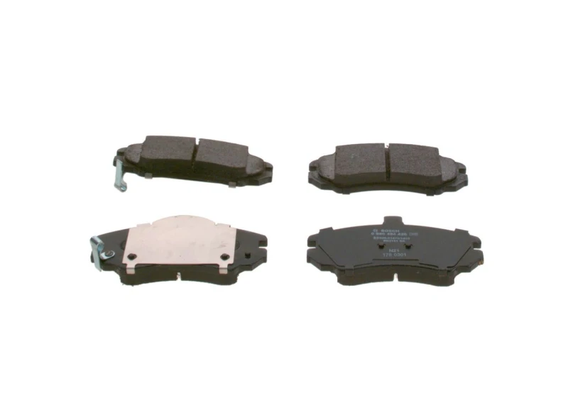 Image of Bosch 0 986 494 426 Brake pad set with acoustic wear warning, with anti-squeak plate Low-Metallic Brake Pad Set,disc brake (402)