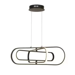 image of Clip LED Ceiling Pendant, Black Aluminium