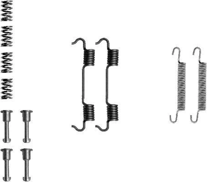 Image of HELLA Brake shoe fitting kit HELLA 8DZ 355 201-801