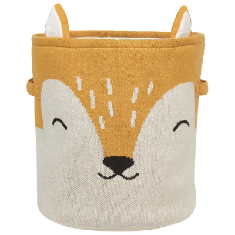 Image of Beliani Kids Basket Fox Harrori Cotton Beige