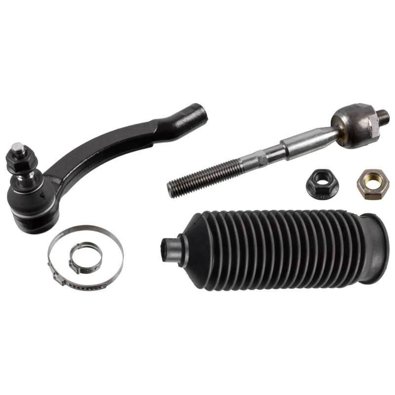 Image of FEBI BILSTEIN 40568 Tie Rod OE Turbo NEW, Front Axle Right, with nuts, with bellow Rod Assembly (284)