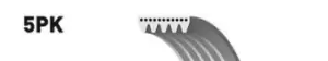 Image of Banded V-Belt Extra Service MICRO-V Multi-Ribbed Belt Gates 5PK1043ES