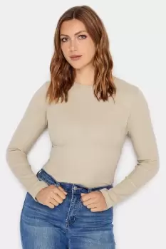 Image of Tall Long Sleeve Ribbed Bodysuit