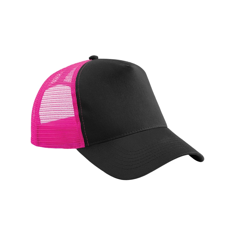 Image of Beechfield Beechfield Men Snapback Trucker Cap in Black One Size Male 5063377408010