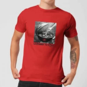 Image of Plain Lazy Licence To Grill Mens T-Shirt - Red - M