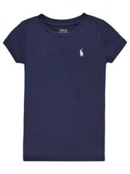 Image of Ralph Lauren Girls Classic Short Sleeve T-Shirt - Navy, Size Age: 12-14 Years, L, Women