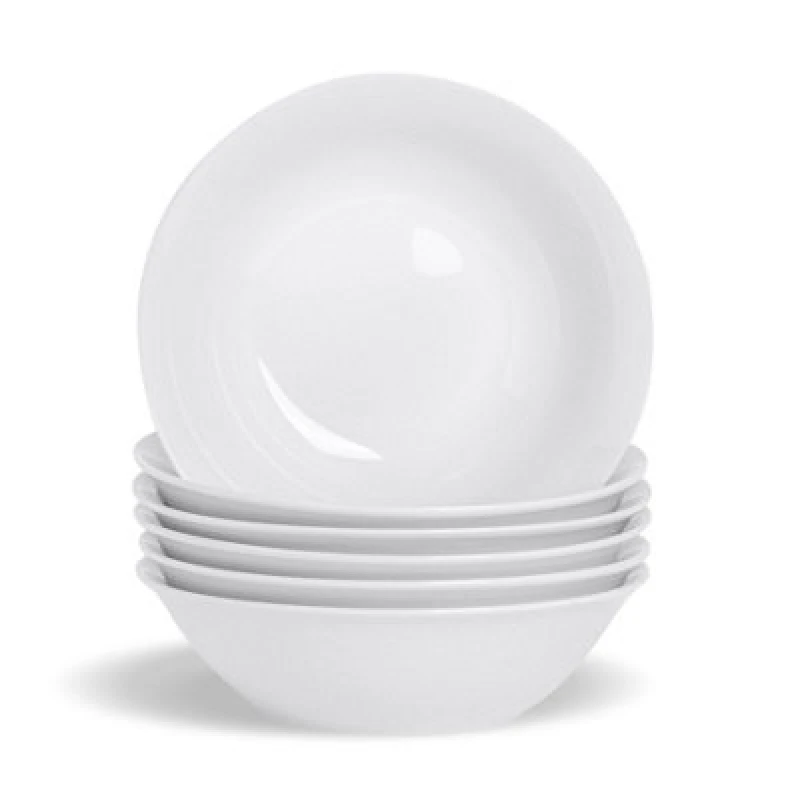 Image of Argon Tableware Classic White Cereal Bowls 18cm Pack of 6 White