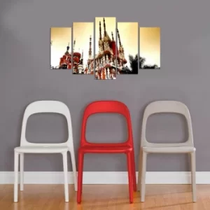 Image of 5PMX-002 Multicolor Decorative MDF Painting (5 Pieces)