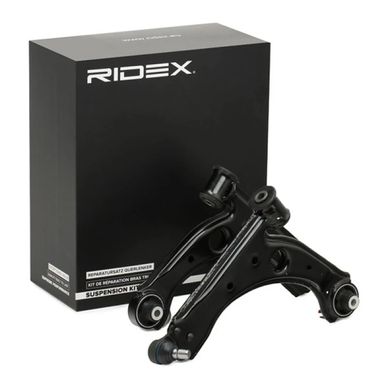 Image of RIDEX 772S0549 Control arm repair kit Front Axle Left, Control Arm Sheet Steel Suspension Kit (772)