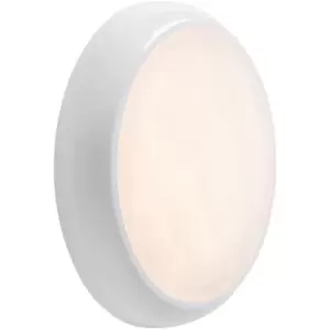 Image of Gloss White Commercial IP65 Bulkhead Light - 18W CCT LED Module - Corridor Lamp