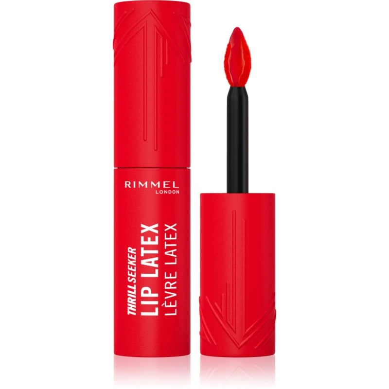 Image of Rimmel Thrill Seeker Lip Latex liquid lipstick shade 350 Spicy 6 ml