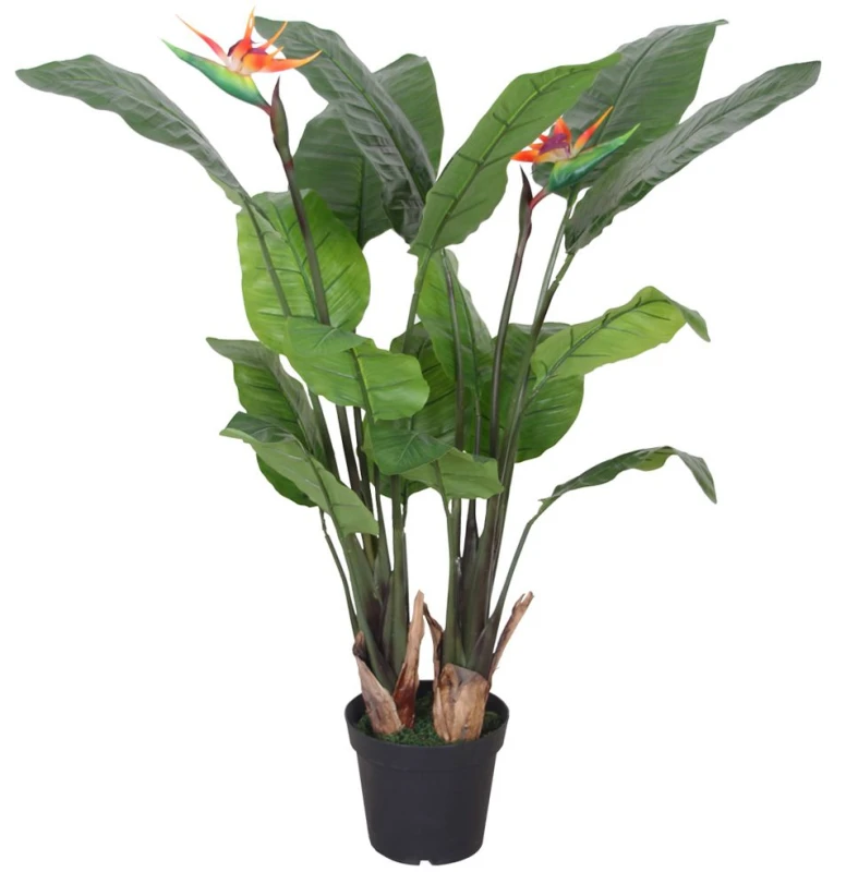 Image of Leaf Design 120cm (4ft) Artificial Bird of Paradise Plant (Strelitzia - XL)