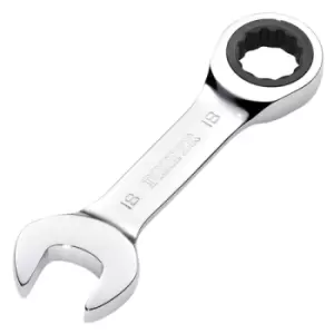 Image of Draper HI-TORQ Metric Stubby Ratchet Combination Spanner, 18mm