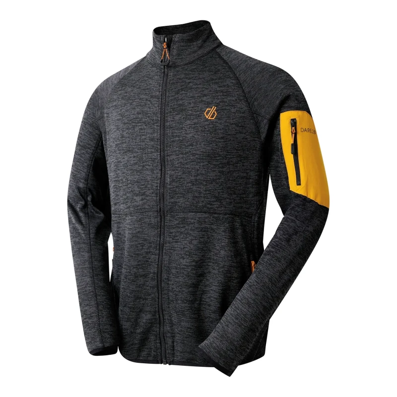 Image of Dare 2b Mens Torrek Fleece Full Zip Fleece Tops S Black 30475703350