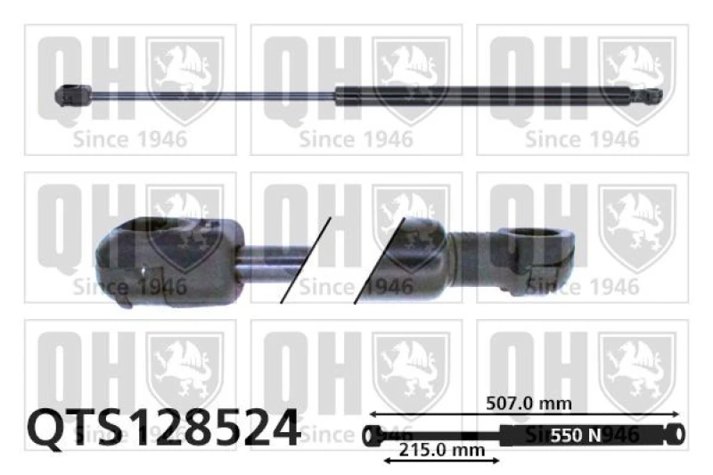 Image of QUINTON HAZELL Tailgate strut QUINTON HAZELL QTS128524