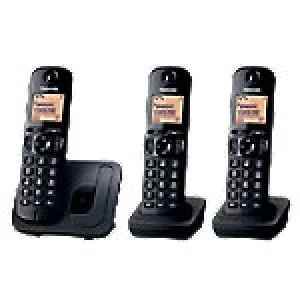 Image of Panasonic KX-TGC210EB Cordless Phone Triple Handset