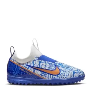 Image of Nike Jr. Mercurial Zoom Vapor 15 Academy CR7 TF Astro Turf Football Boots Child Boys - White