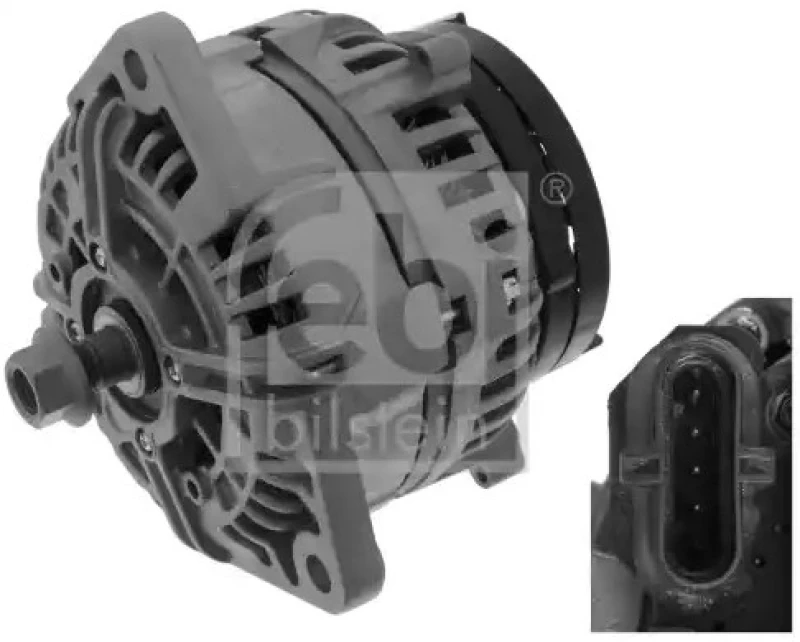 Image of FEBI BILSTEIN 48949 Generator Alternator Charging Current: 100A, Voltage: 24V Alternator (4)
