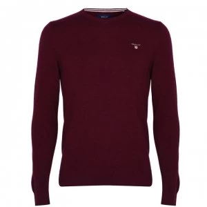 image of Gant Lightweight Crew Jumper - Wine 678