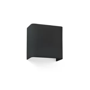 image of Cotton Black Square Wall Light 200x 205x 108, E27