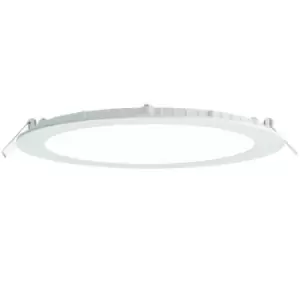 image of Ultra Slim Round Flush Ceiling Light 18W Cool White LED 4000k Corridor Lamp