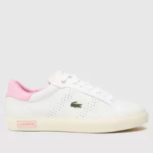 image of Lacoste Pale Pink Powercourt Trainers