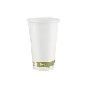 Image of Planet 16oz Single Wall Plastic-Free Hot Cup Pack of 50 PFHCSW16