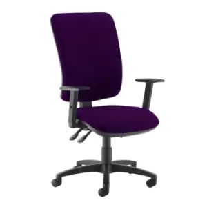 Image of Dams MTO Senza Extra High Back Operator Chair with Adjustable Arms - Scuba Blue