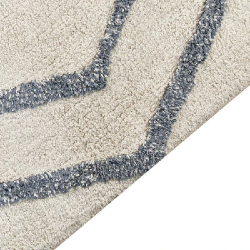 Image of Beliani Rug Menderes Light Blue 160 X 230 Cm Cotton