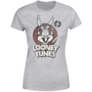Image of Looney Tunes Bugs Bunny Circle Logo Womens T-Shirt - Grey - 3XL