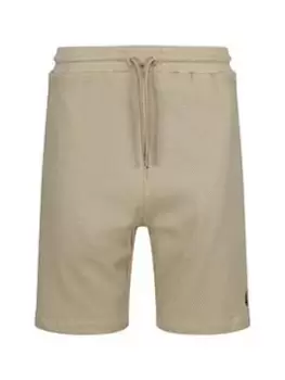 Image of Luke 1977 Zip Pocket Sweat Shorts - Beige, Beige, Size L, Men